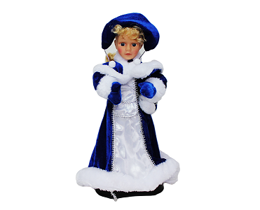 Кукла "Снегурочка в синей шубке".